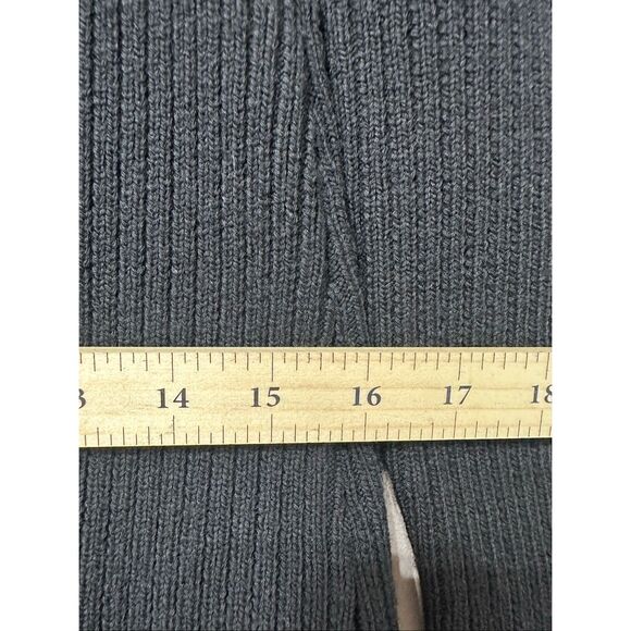 NWOT BOTTEGA VENETA Wool Blend Turtleneck Ribbed Bodycon Midi Black Dress Medium - Picture 10 of 12